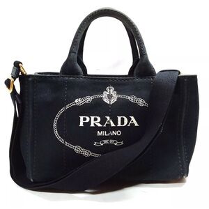Prada Tote Bag  Black Canvas